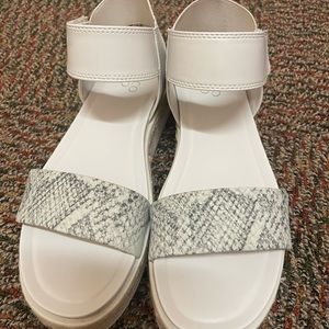 Franco Sarto White and Grey Espadrilles